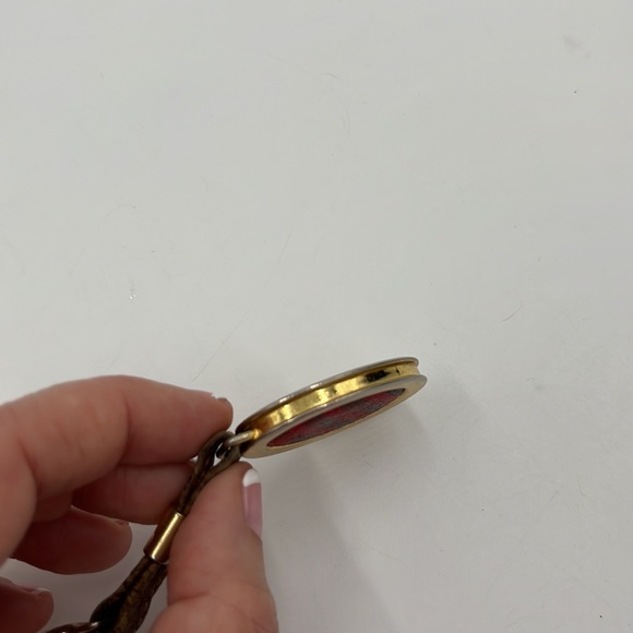 Authentic OLD GUCCI Interlocking G Tag Plate Key Ring Charm - Picture 9 of 15